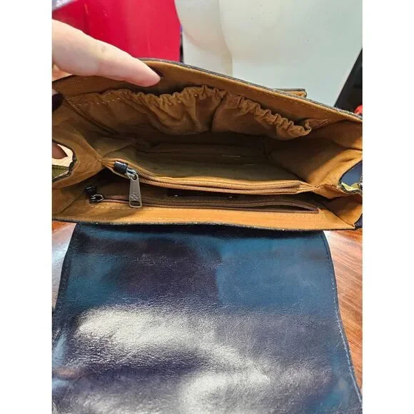 Patricia Nash Leandra Lemon Crossbody Bag Leather Limon - Picture 11 of 11